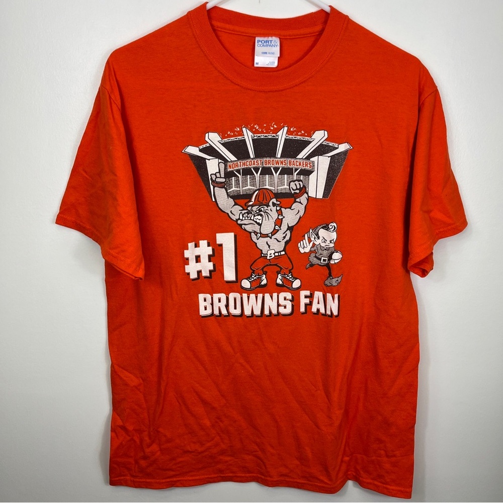 Cleveland Browns Backers Tshirt Stand For The Flag Patriotic Sz M Dawg Pound
